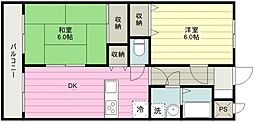 エクセレント 2LDKの間取図画像