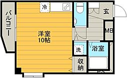 澤田ビル ワンルームの間取図画像