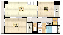 大久保ビル 2DKの間取図画像
