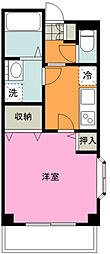 オーシャンふじみ野 1Kの間取図画像