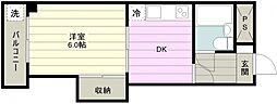 旭日ビル 1DKの間取図画像
