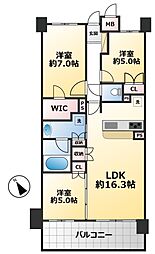 間取図画像 3LDK