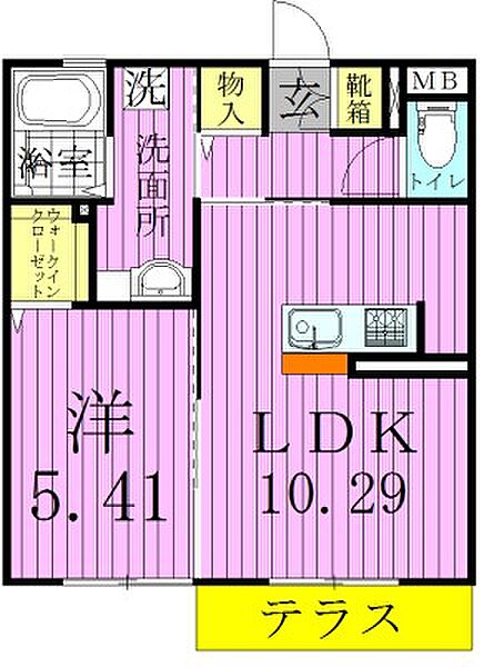 クレール8 ｜東京都足立区本木南町(賃貸アパート1LDK・3階・43.47㎡)の写真 その2