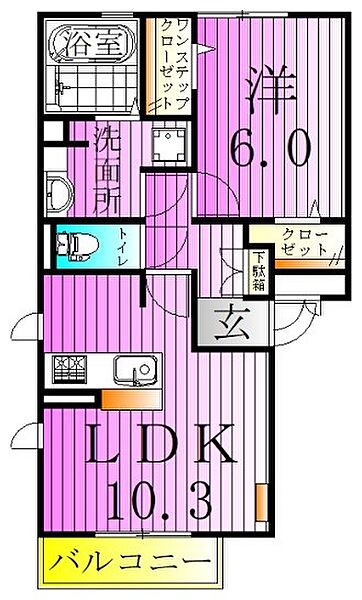 リーフハイツ ｜埼玉県八潮市大瀬３丁目(賃貸アパート1LDK・2階・43.94㎡)の写真 その2