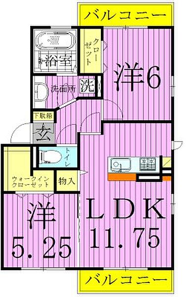 ロイヤル・パレス ｜東京都足立区堀之内２丁目(賃貸アパート2LDK・1階・56.71㎡)の写真 その2