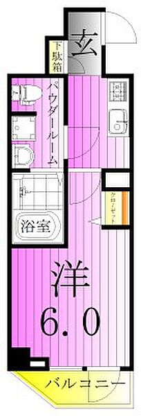 クレヴィスタ北綾瀬 ｜東京都足立区綾瀬７丁目(賃貸マンション1K・2階・21.96㎡)の写真 その2