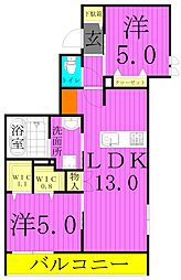 I’ami de Lion 3階2LDKの間取り