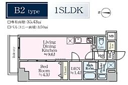 足立区西新井栄町3丁目マンション 1SLDKの間取図画像
