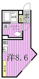 COCOSPACE北綾瀬 ワンルームの間取図画像