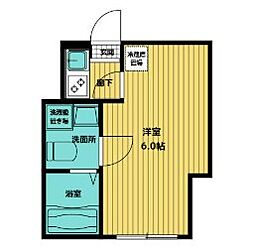 セゾン・ド・シュシュ 1Kの間取図画像