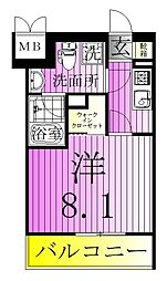 アーバンパーク綾瀬 1Kの間取図画像