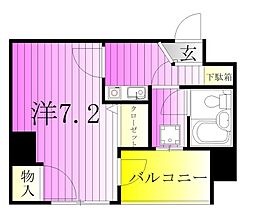 ライオンズマンション北千住第5 1Kの間取図画像