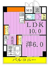 八潮パークスクエア 1LDKの間取図画像