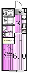 アムール南千住 1Kの間取図画像