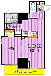 アビタ・ヴァン 1LDKの間取図画像