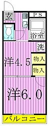 プログレス西新井第二石塚ビル 2Kの間取図画像