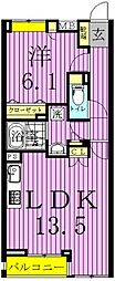 デュエット北千住マキア 1LDKの間取図画像