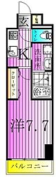 フュージョナル北綾瀬 1Kの間取図画像