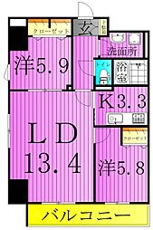 RoyalKJ 2LDKの間取図画像