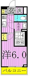 ライジングプレイス綾瀬 1Kの間取図画像