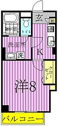 ボナール 1Kの間取図画像