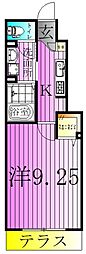 レガロ南水元 1Kの間取図画像
