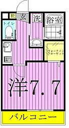 エルスタンザ東綾瀬公園 1Kの間取図画像
