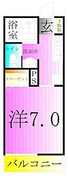 クリスタル綾瀬 1Kの間取図画像
