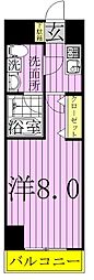 マーロ千住クレストタップ 1Kの間取図画像
