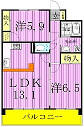 KS.ウィンヒルズ 2LDKの間取図画像