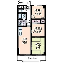 エレガンス綾瀬フォース 3LDKの間取図画像