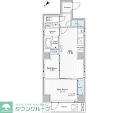 アスブルーム奥浅草 1階1SLDKの間取り