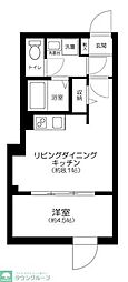 東京メトロ半蔵門線 水天宮前駅 徒歩8分の賃貸マンション 2階1LDKの間取り