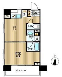 パークアクシス東陽町 5階1DKの間取り