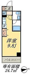 アーバンネックス秋葉原EAST2 ワンルームの間取図画像