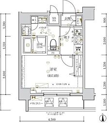 ARCOBALENOKAMEIDO 1Kの間取図画像