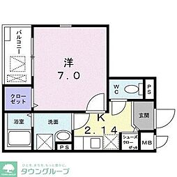 ノ・メールマサキ 1Kの間取図画像