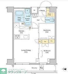 プラウドフラット本所吾妻橋 2LDKの間取図画像