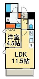 セレサ東日本橋 1LDKの間取図画像