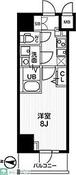 ジェーヴィア両国4スカイガーデン 1Kの間取図画像