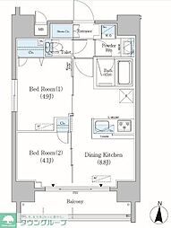 Urbanex錦糸町 2DKの間取図画像