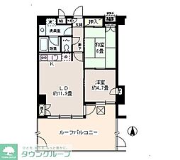 エステージWAKO 2LDKの間取図画像