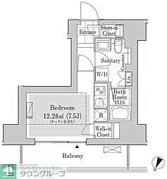 リブクオーレ神保町 ワンルームの間取図画像