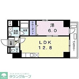 グランドルチェ東日本橋 1LDKの間取図画像