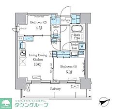 ParkAxis本所吾妻橋 2LDKの間取図画像