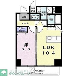 小網町倶楽部 1LDKの間取図画像