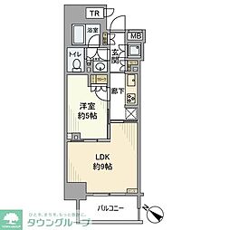 パークリュクス御茶ノ水 1LDKの間取図画像