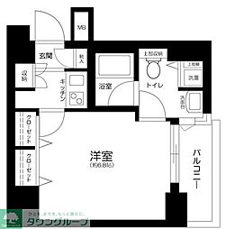パレステュディオ日本橋東壱番館 1Kの間取図画像
