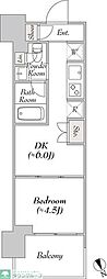 ウエリスアーバン水天宮前 1DKの間取図画像