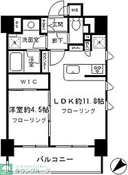 パークリュクス日本橋小網町mono 1LDKの間取図画像